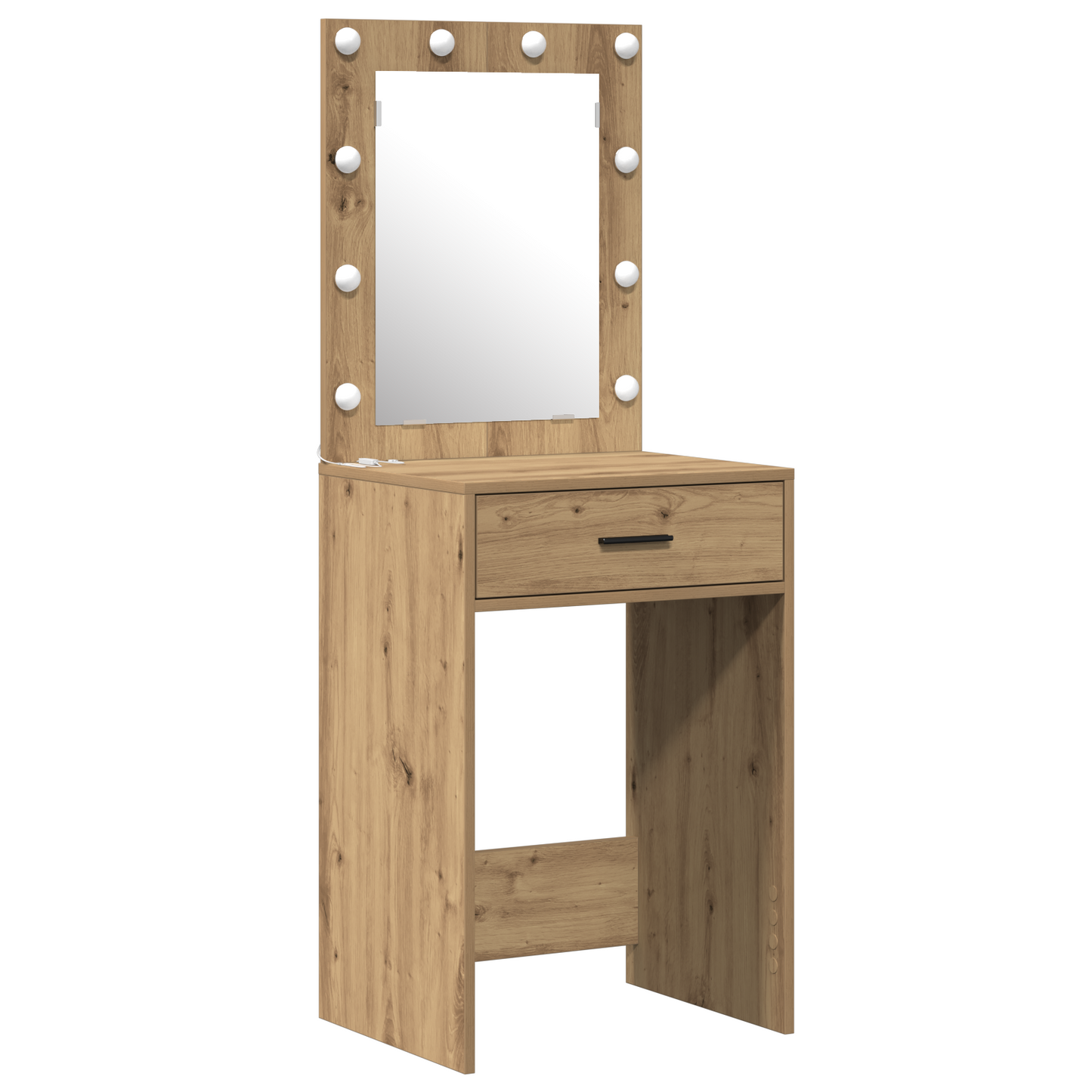3-Delt Makeupbord Sæt Med Led Artisan Eg Ingeniørtræ