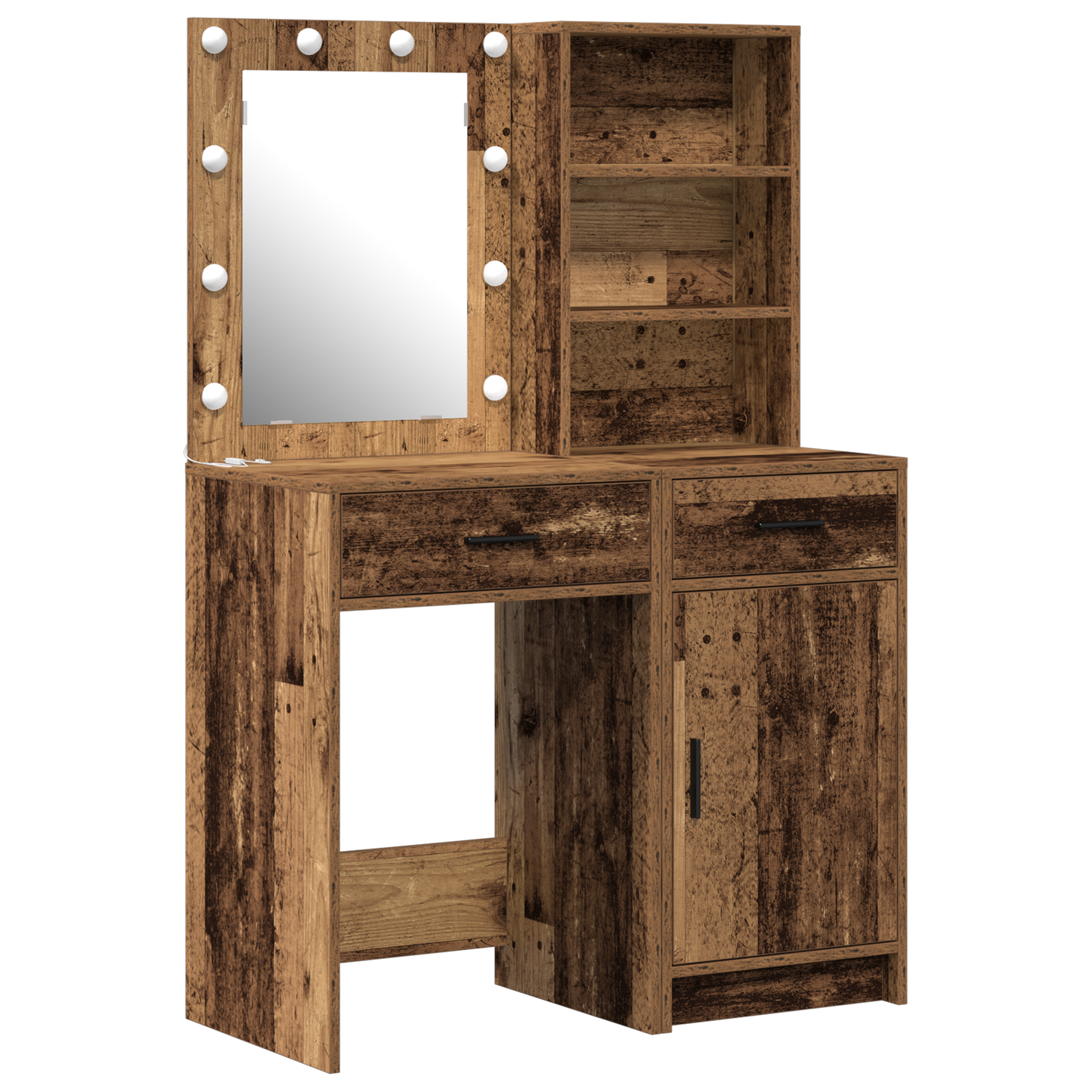 2 Stykker Dressing Table Sæt Med Led Gamle Træ Konstruktions Træ