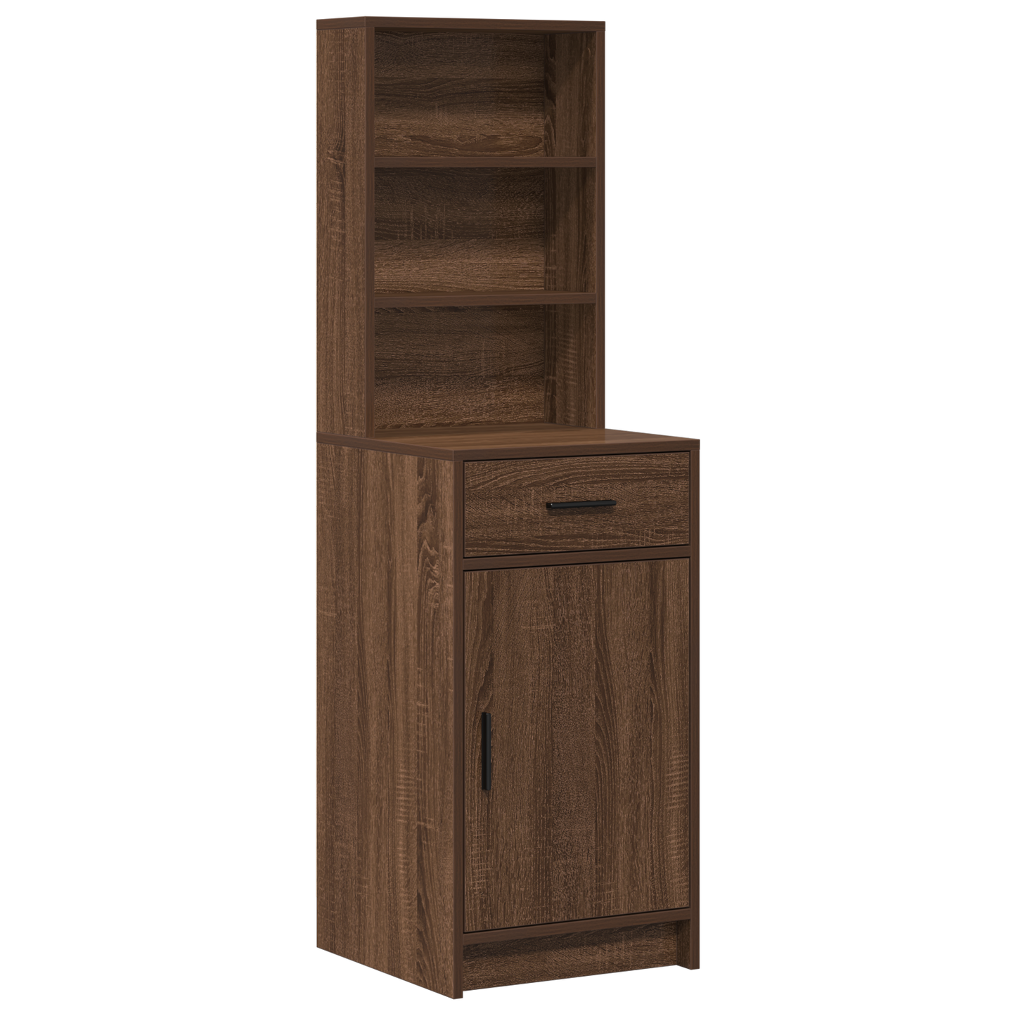 3-Delt Dressing Table Sæt Brun Eg Konstrueret Træ