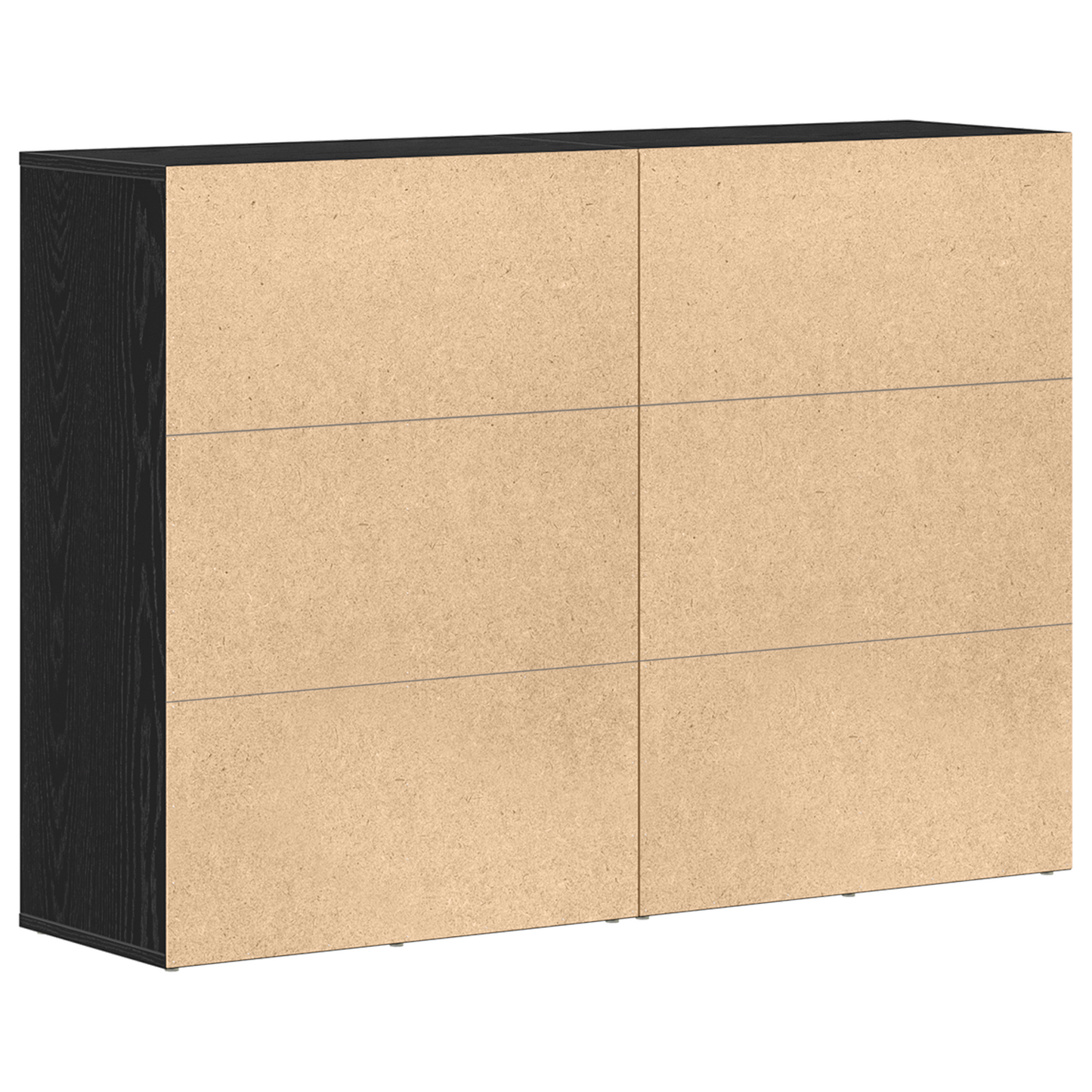 Sideboards 2 Dele Sort Eg 60 X 31 X 84 Cm Konstrueret Træ