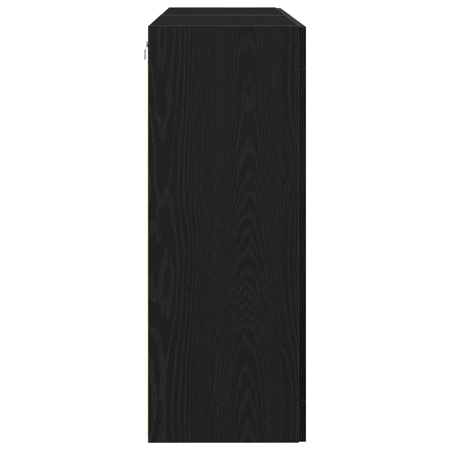 Vægskab 2 Dele Sort Eg 69.5 X 34 X 90 Cm Konstrueret Træ