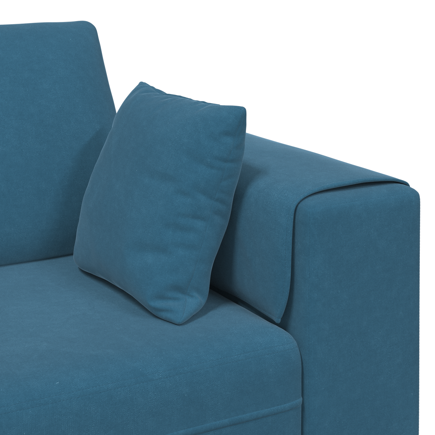 Fløjls Sofa med Pude med Pude Blå 208 Cm Fløjl - billede 7