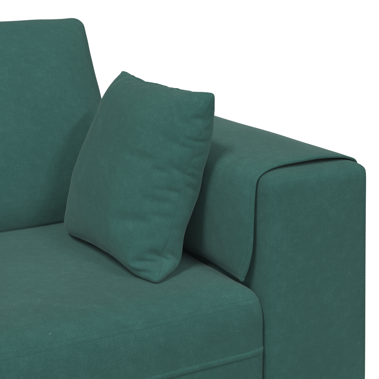 Fløjls Sofa med Pude med Pude Mørkegrøn 208 Cm Fløjl - billede 7