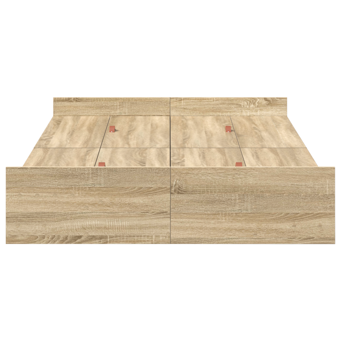 Seng med Opbevaring Sonoma-eg 120 X 200 Cm Konstrueret Træ - billede 6