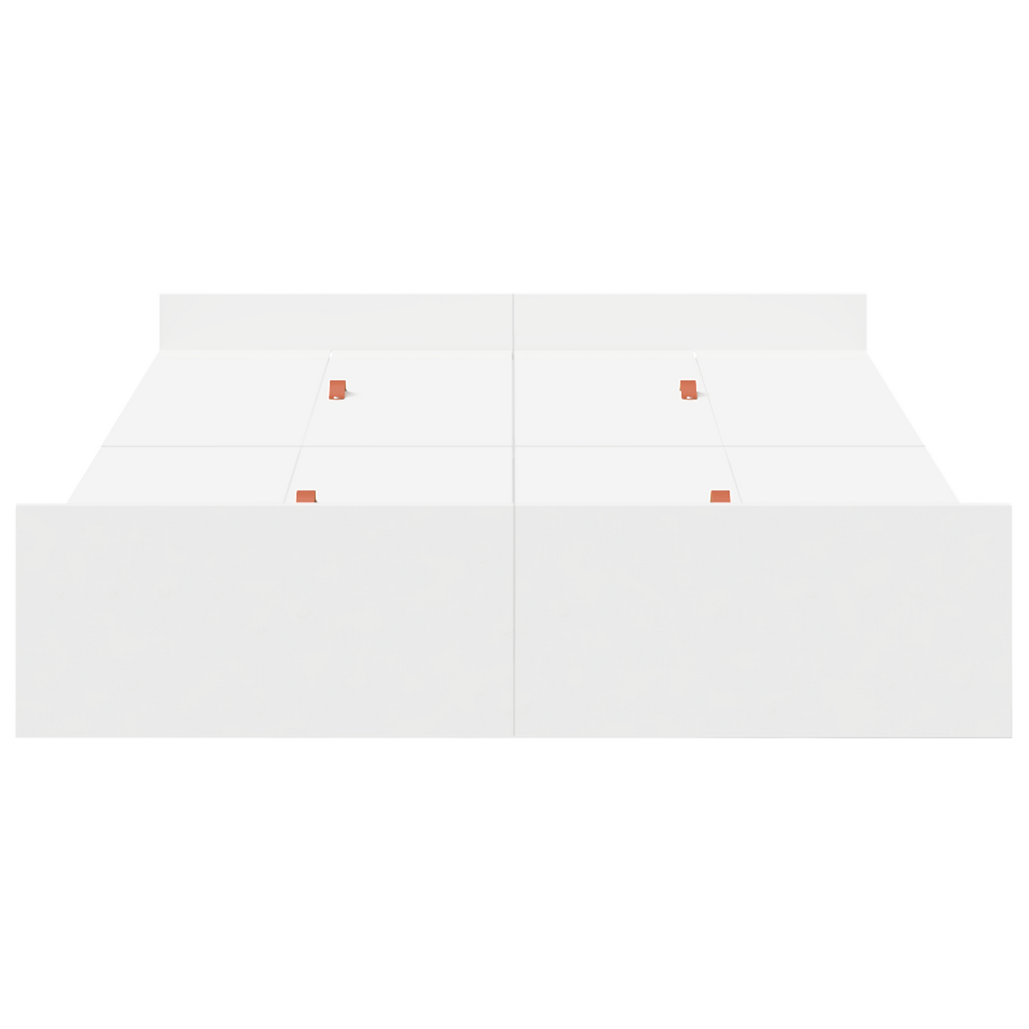 Seng med Opbevaring Hvid 120 X 190 Cm Melaminbelagt Træ - billede 6