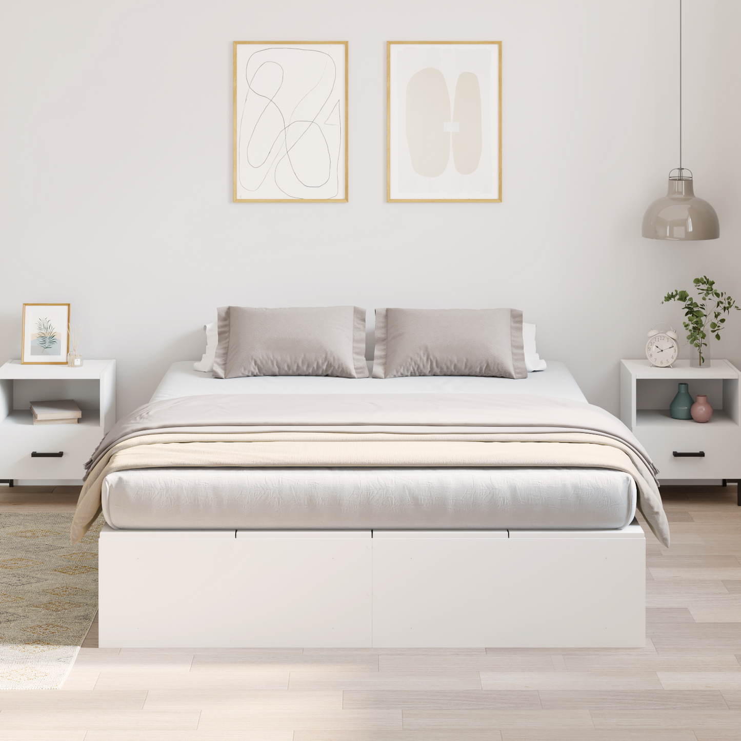 Opbevaringsseng Hvid 160X200 Cm
