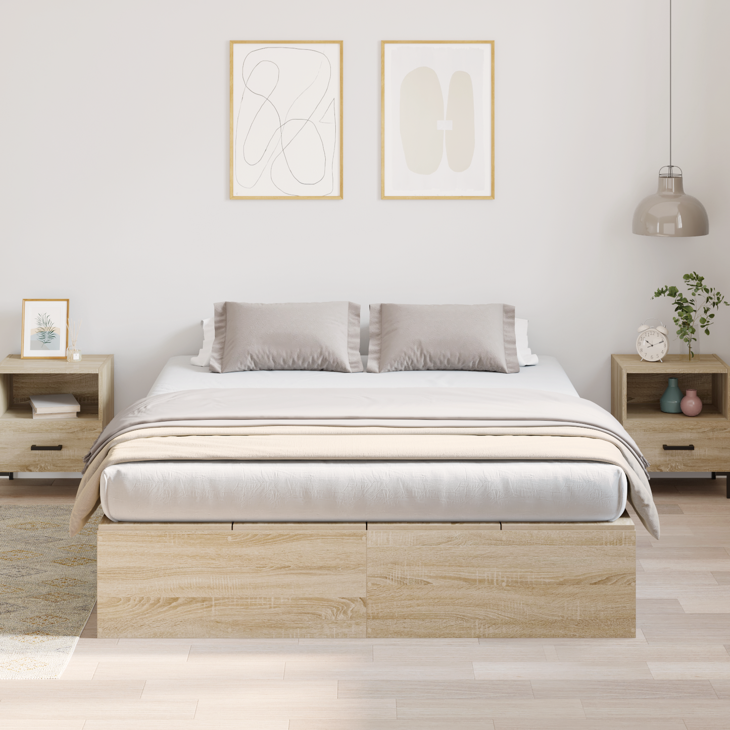 Opbevarings Sengramme Sonoma Eg 160X200 Cm
