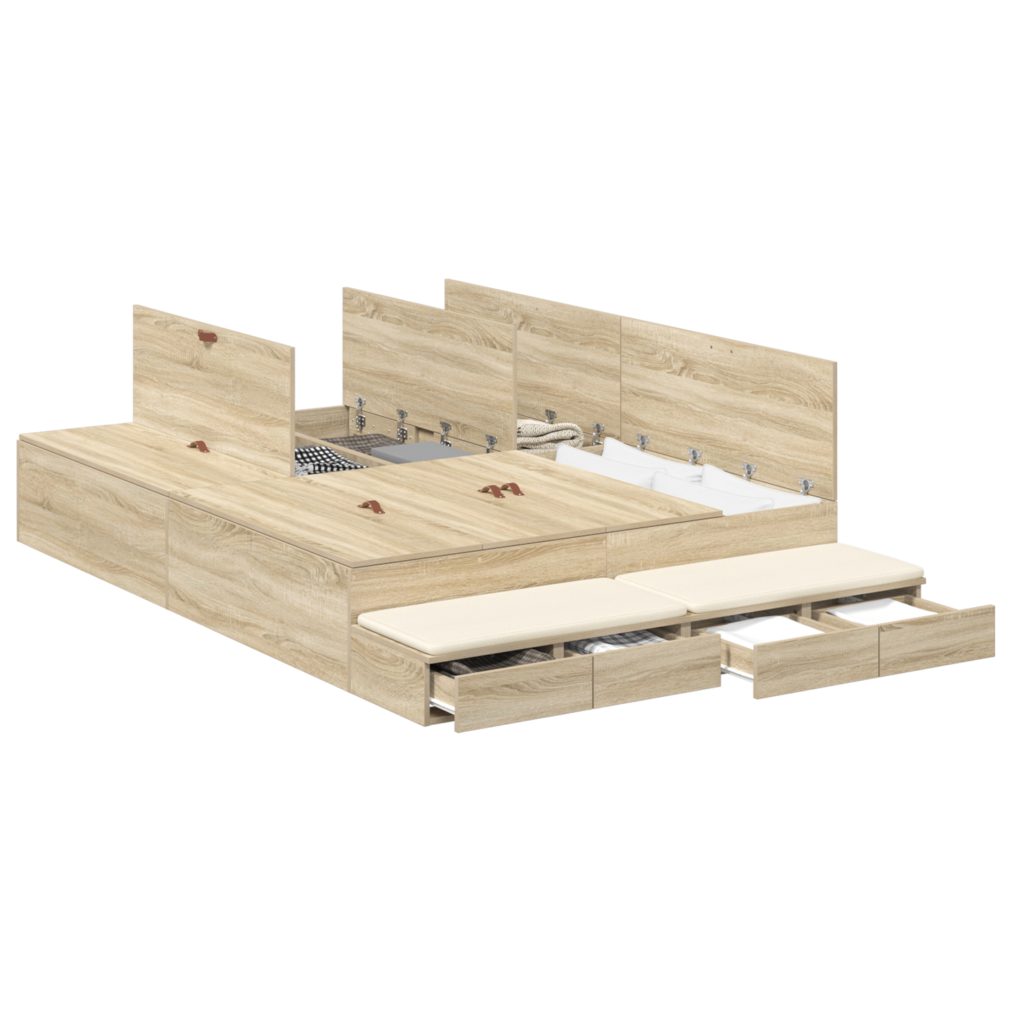 Opbevaringsseng Sonoma Eg 140x200 Cm - billede 3