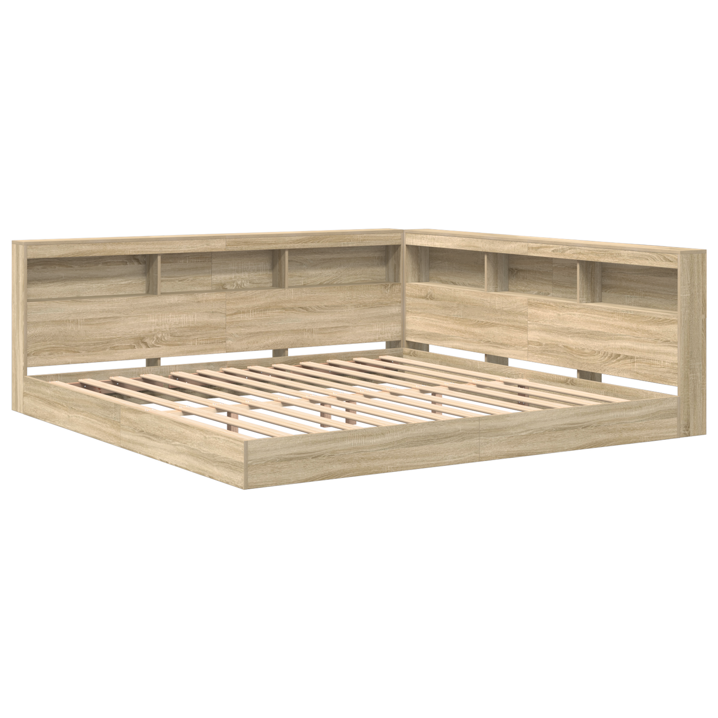 Bogreol Seng i Sonoma Eg 180x200 Cm - Ingeniørtræ - billede 2