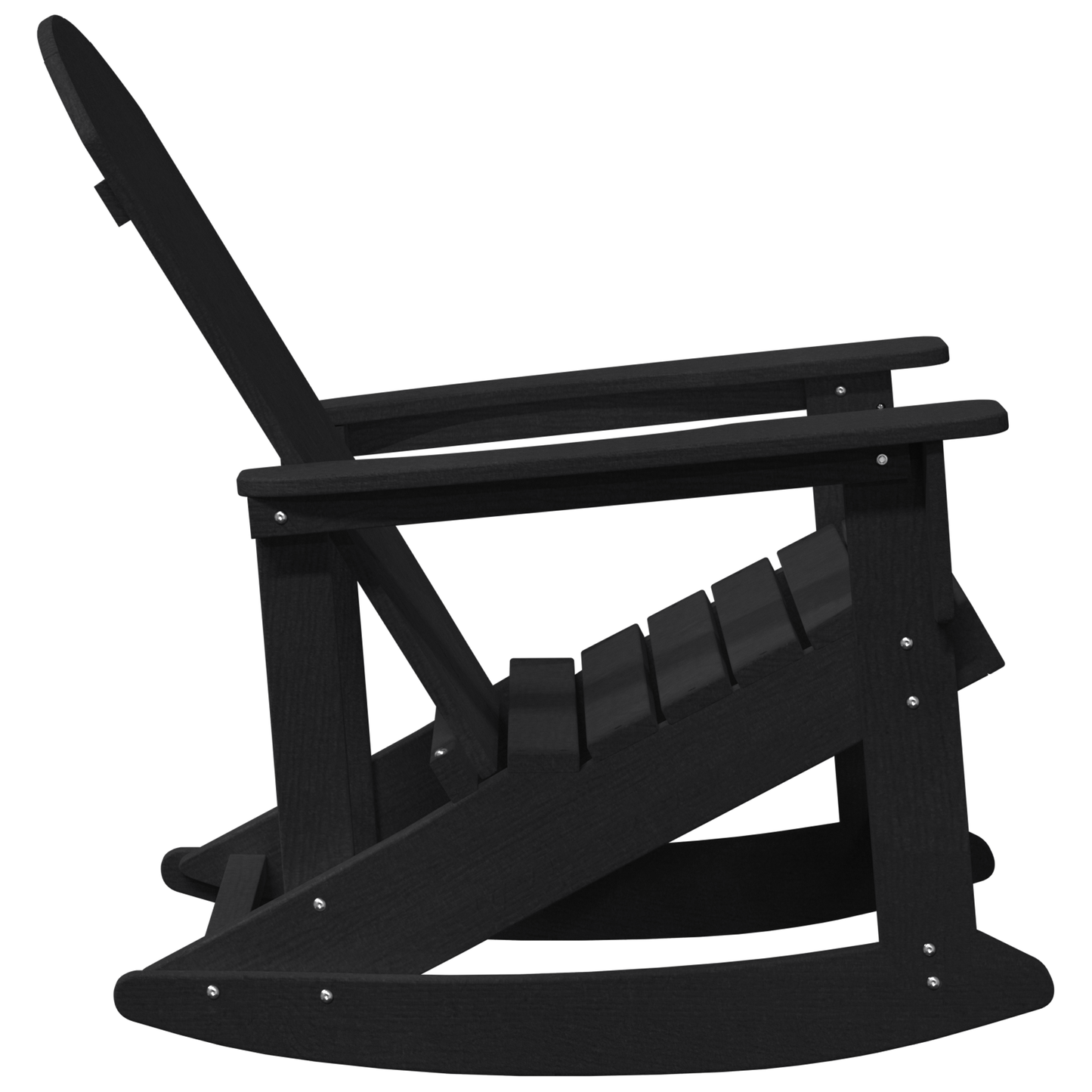 Adirondack Gyngestole 2 Pcs Sort 73,5 X 92 X 90 Cm Hdpe - billede 6