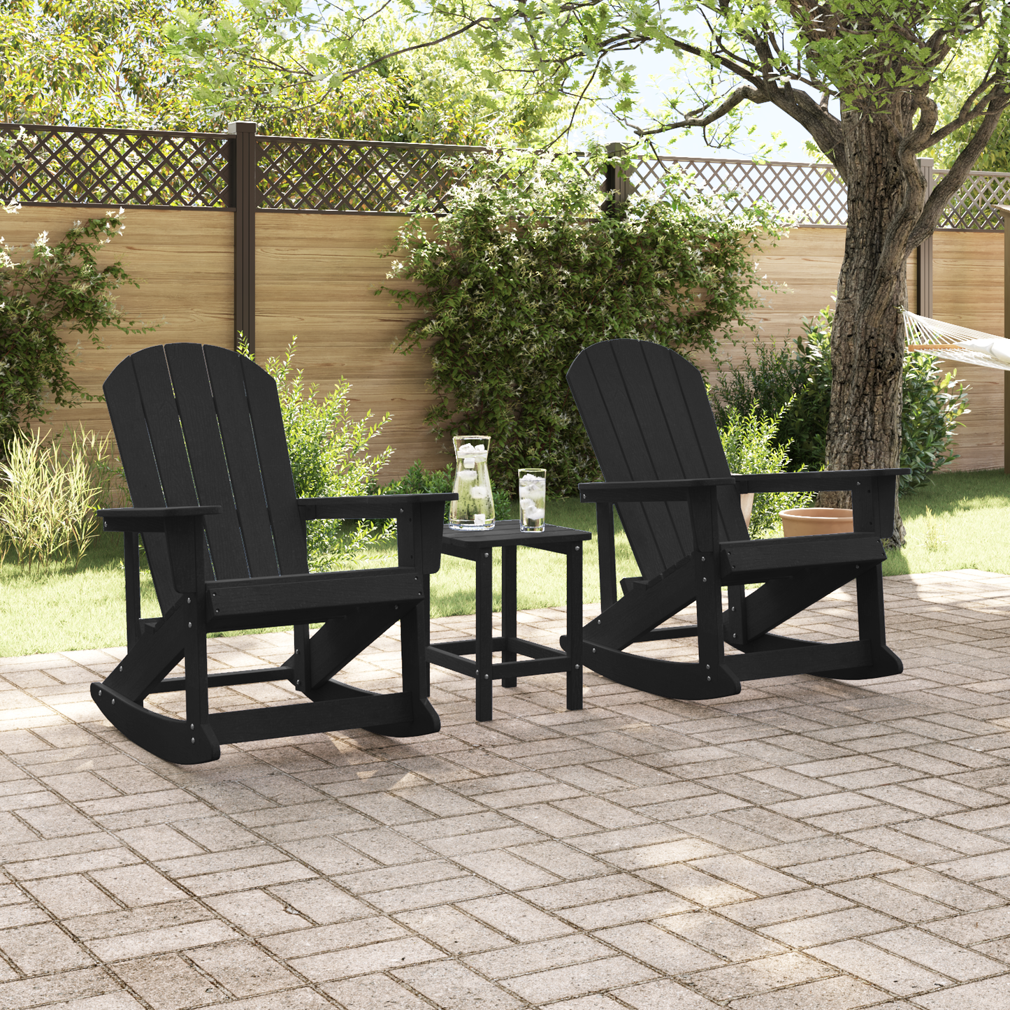 Have Lounge Sæt 3 Pcs Sort Medium 38 X 38 X 46 Cm Hdpe - billede 4