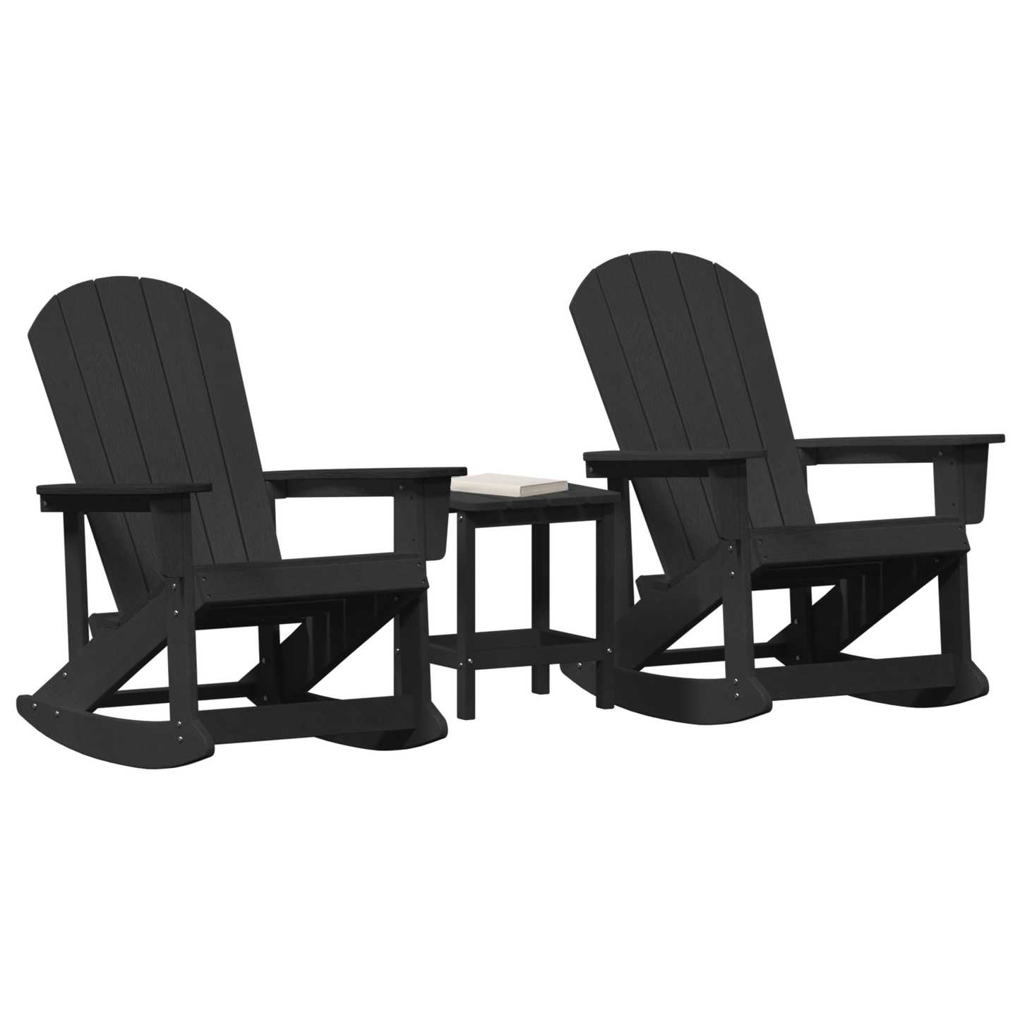 Have Lounge Sæt 3 Pcs Sort Medium 38 X 38 X 46 Cm Hdpe - billede 3