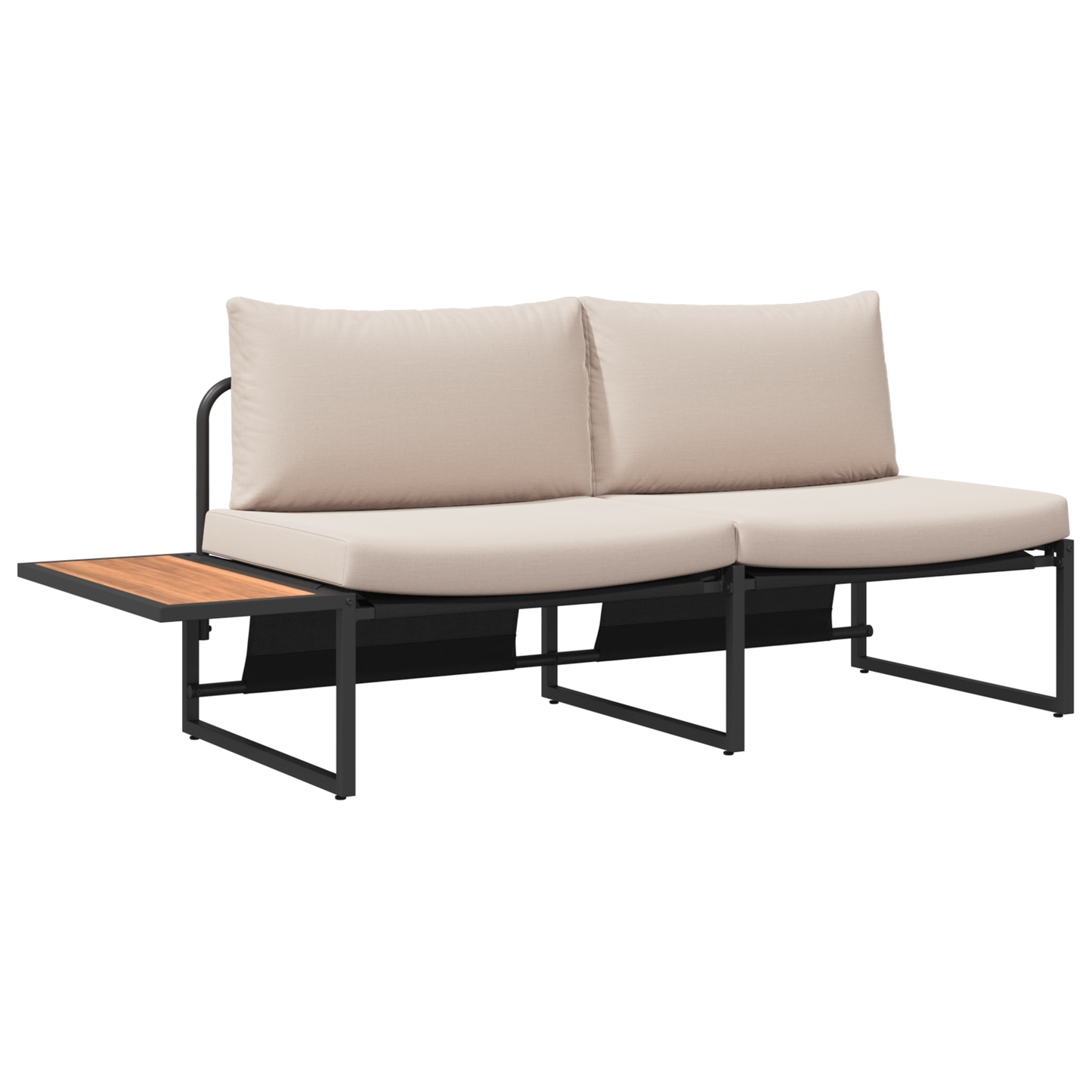 3-Delt Have-Sofa Sæt Med Taupe Hynder