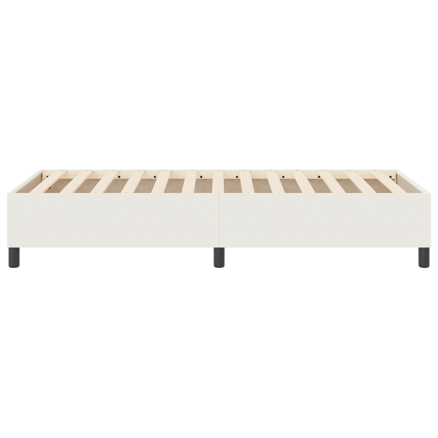 Box Spring Seng Creme Enkelt Cordfløjl