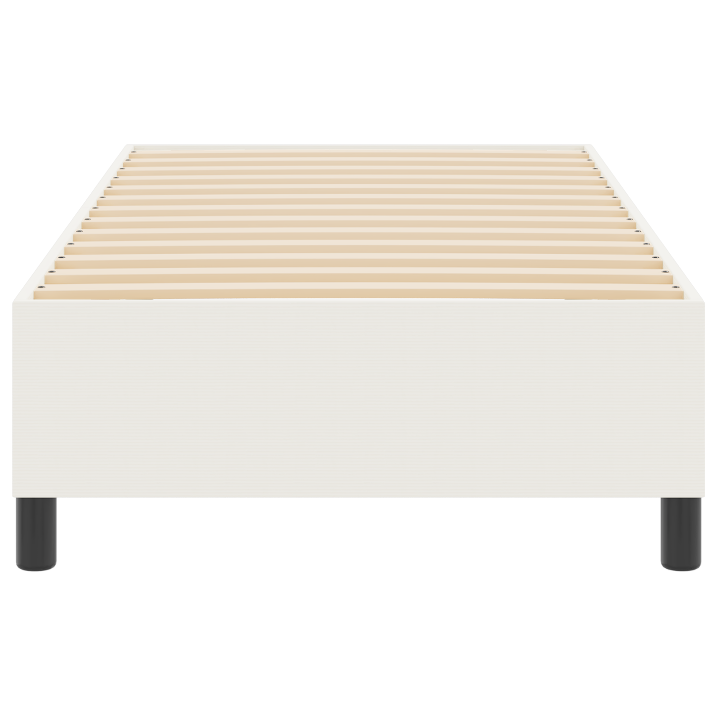 Box Spring Seng Creme 90 X 200 Cm Corduroy Stof