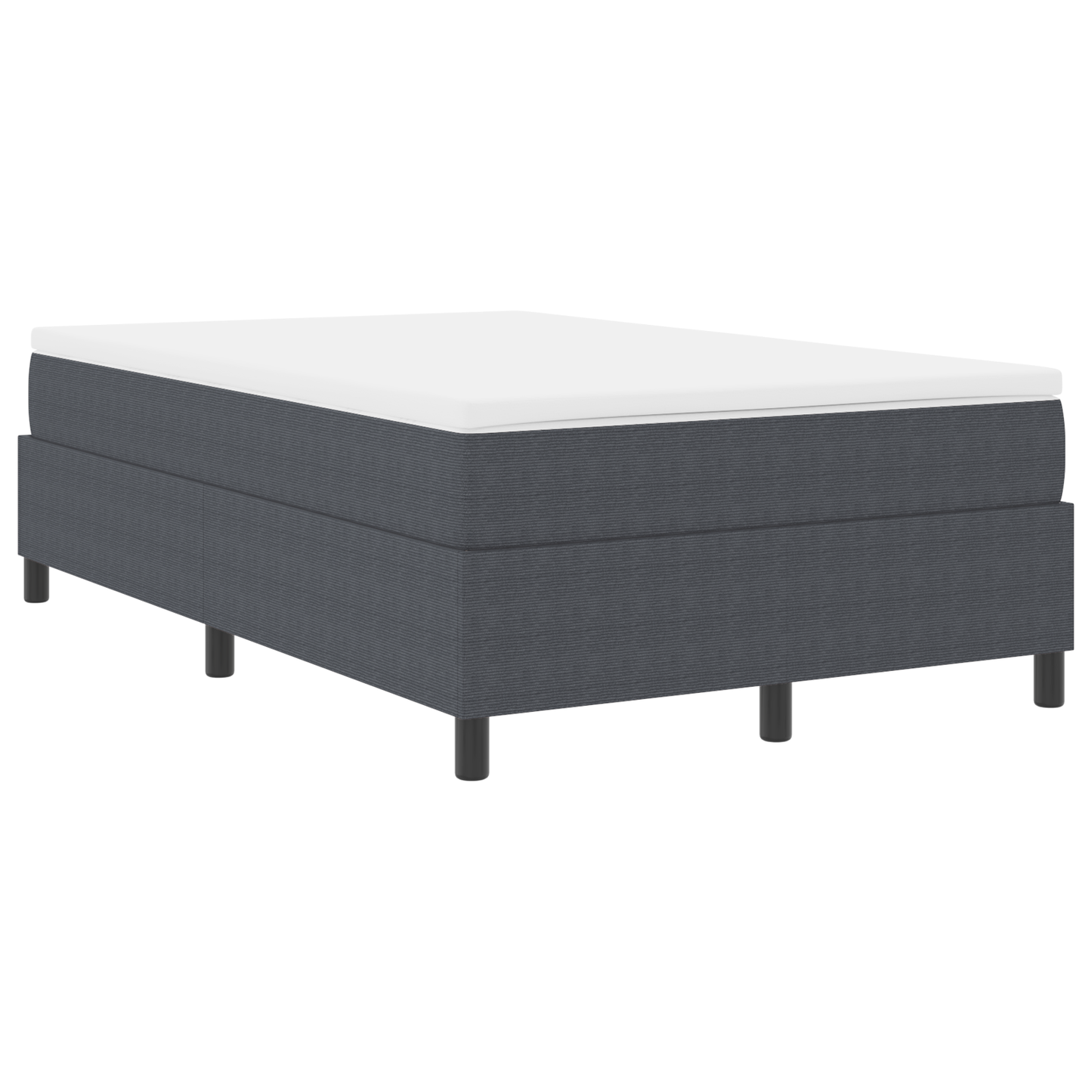 Box Spring Seng Mørkegrå 120 X 200 Cm Corduroy Stof