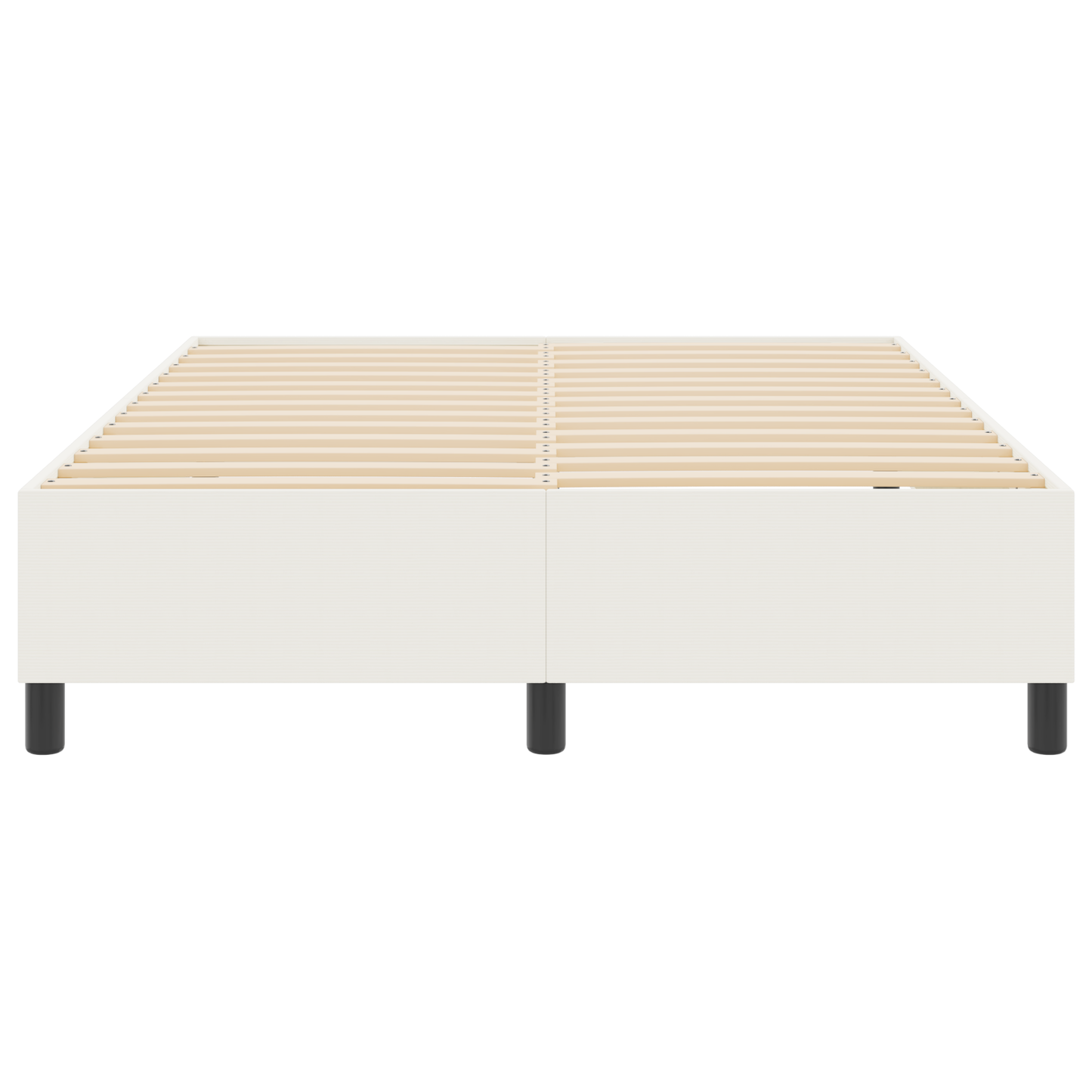 Box Spring Seng Creme 140 X 200 Cm Corduroy Stof
