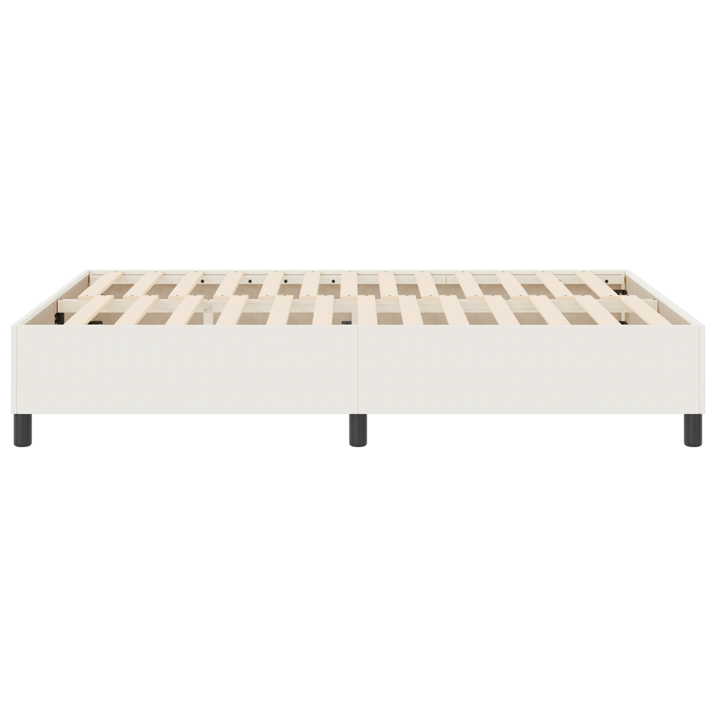 Box Spring Seng Creme 140 X 200 Cm Corduroy Stof