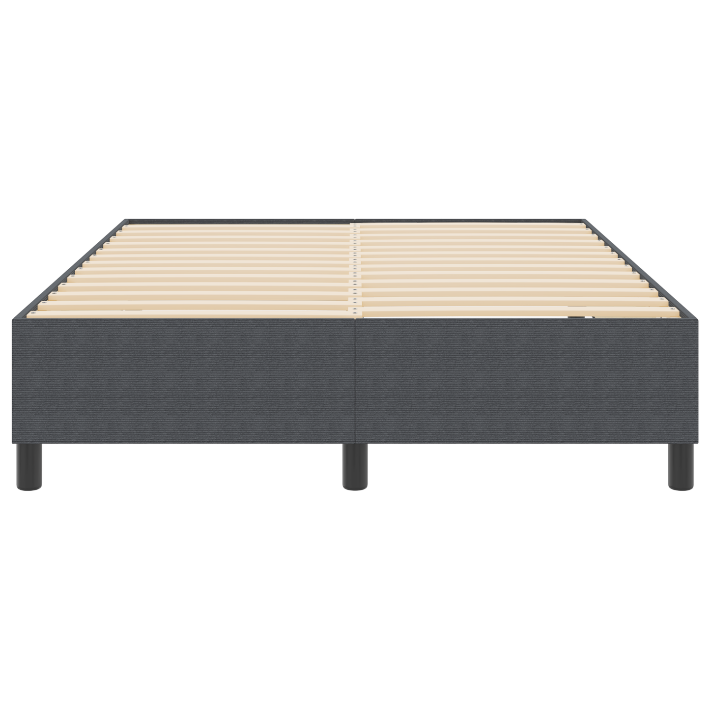 Box Spring Seng Mørkegrå 160 X 200 Cm Corduroy Stof