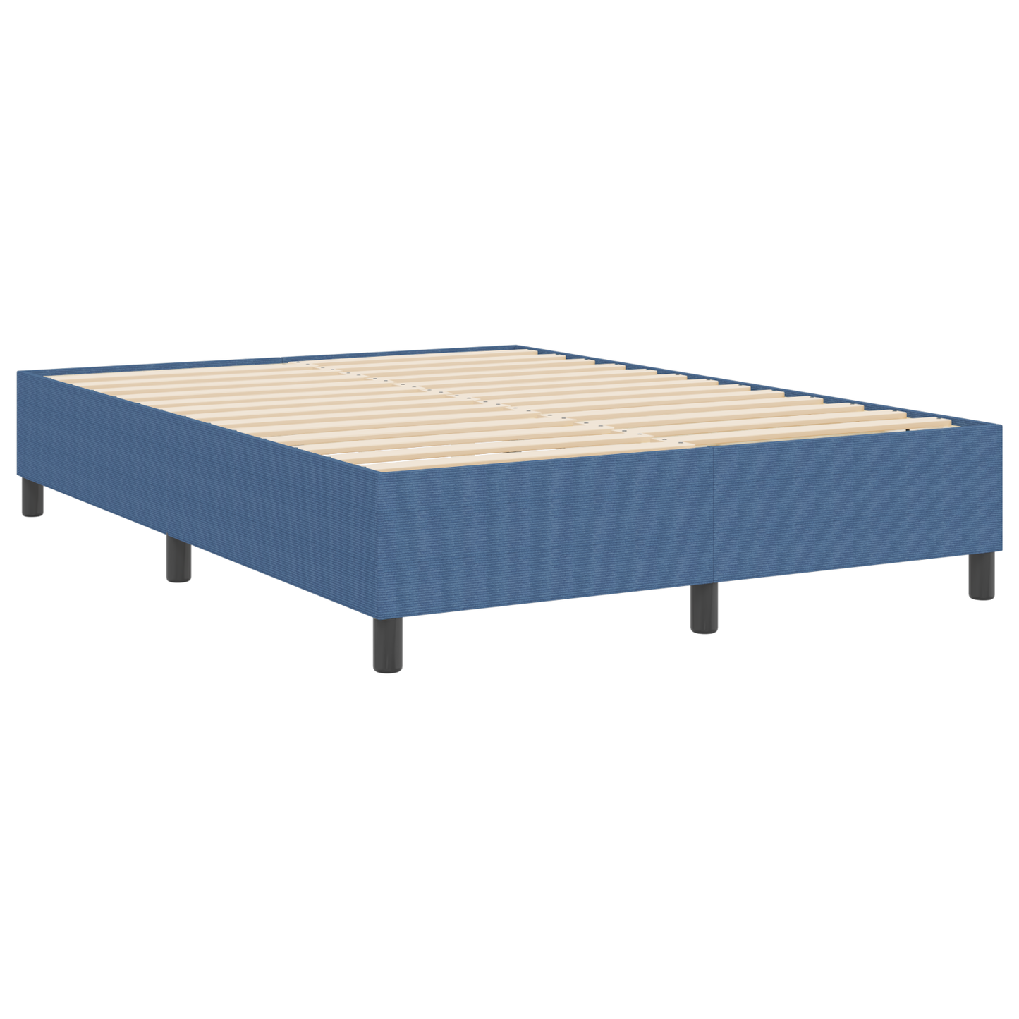 Box Spring Seng Blå 160 X 200 Cm Corduroy Stof