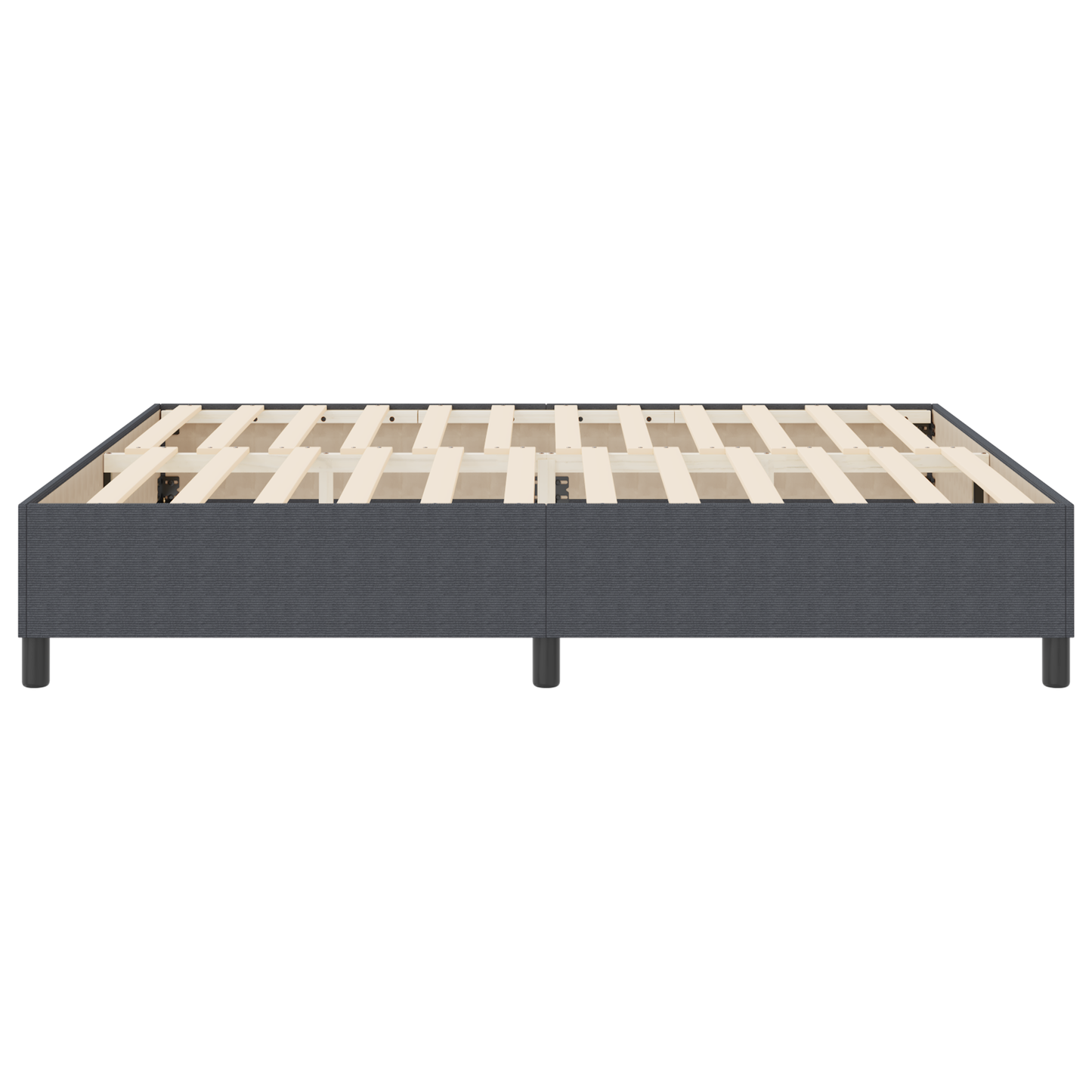 Box Spring Seng Mørkegrå 180 X 200 Cm Corduroy Stof