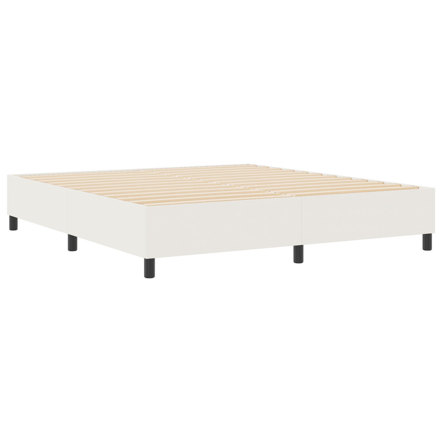 Box Spring Seng Creme 180 X 200 Cm Corduroy Stof