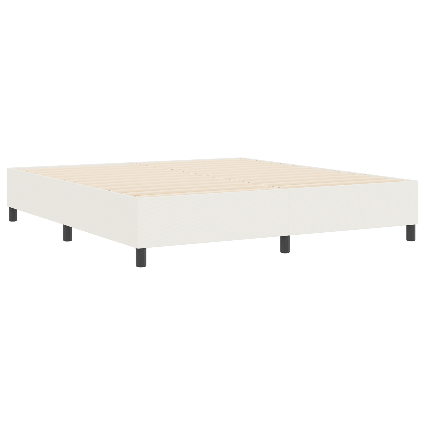 Box Spring Seng Creme 180 X 200 Cm Corduroy Stof