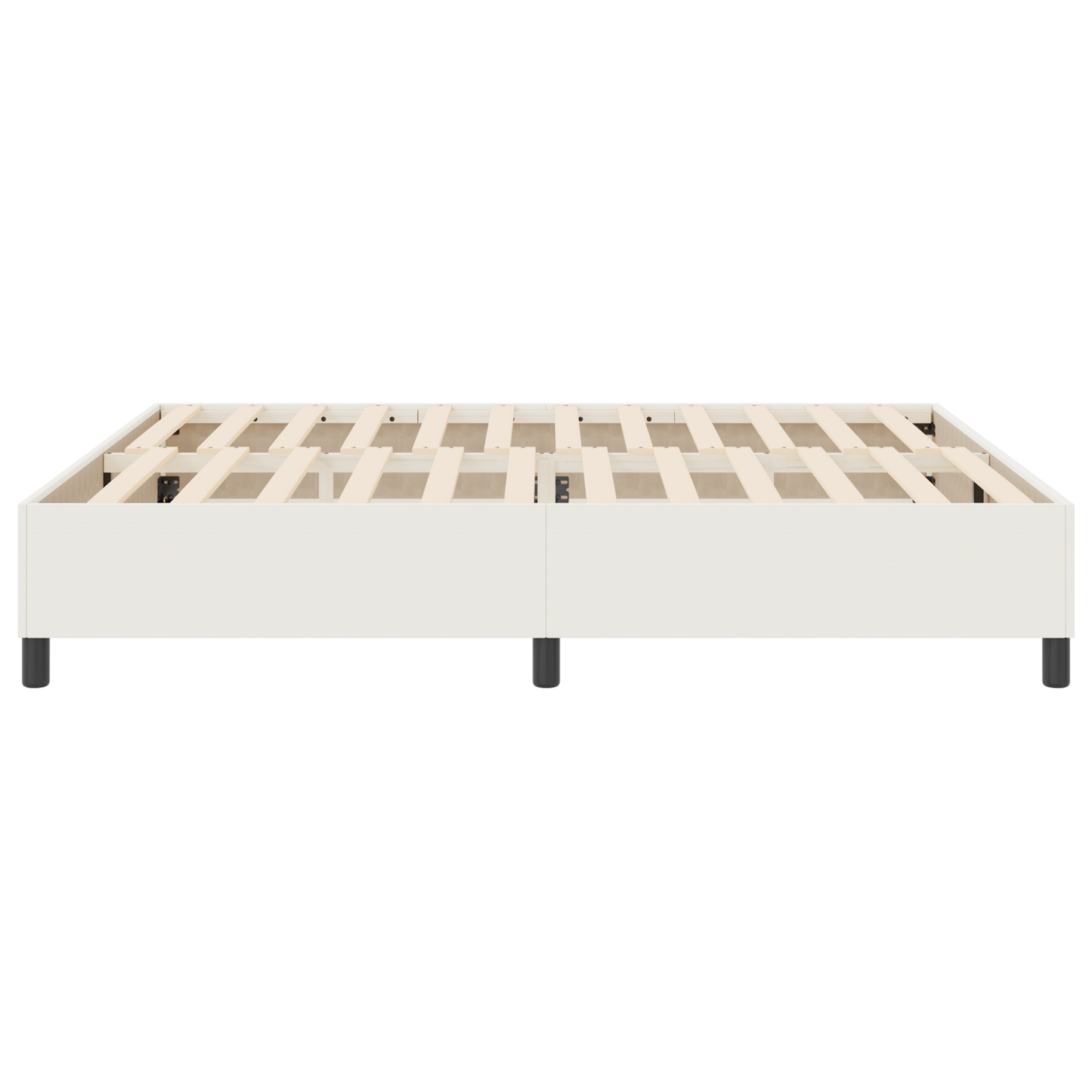 Box Spring Seng Creme 180 X 200 Cm Corduroy Stof
