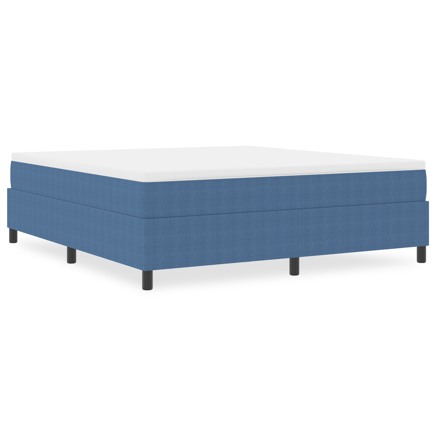 Box Spring Seng Blå 180 X 200 Cm Corduroy Stof