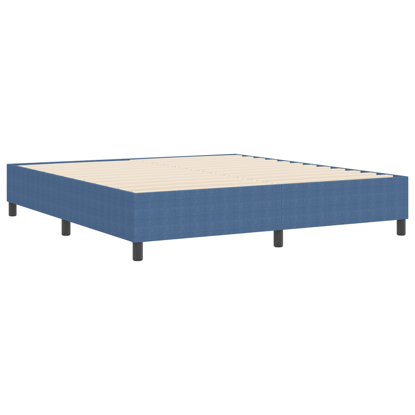 Box Spring Seng Blå 180 X 200 Cm Corduroy Stof