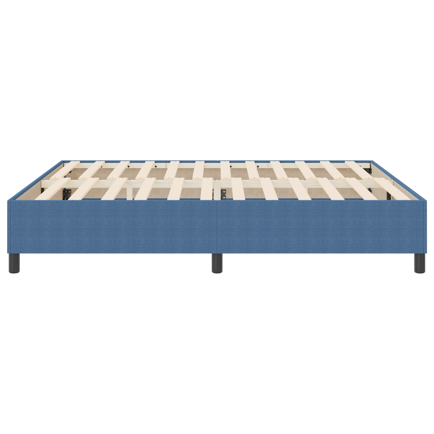 Box Spring Seng Blå 180 X 200 Cm Corduroy Stof