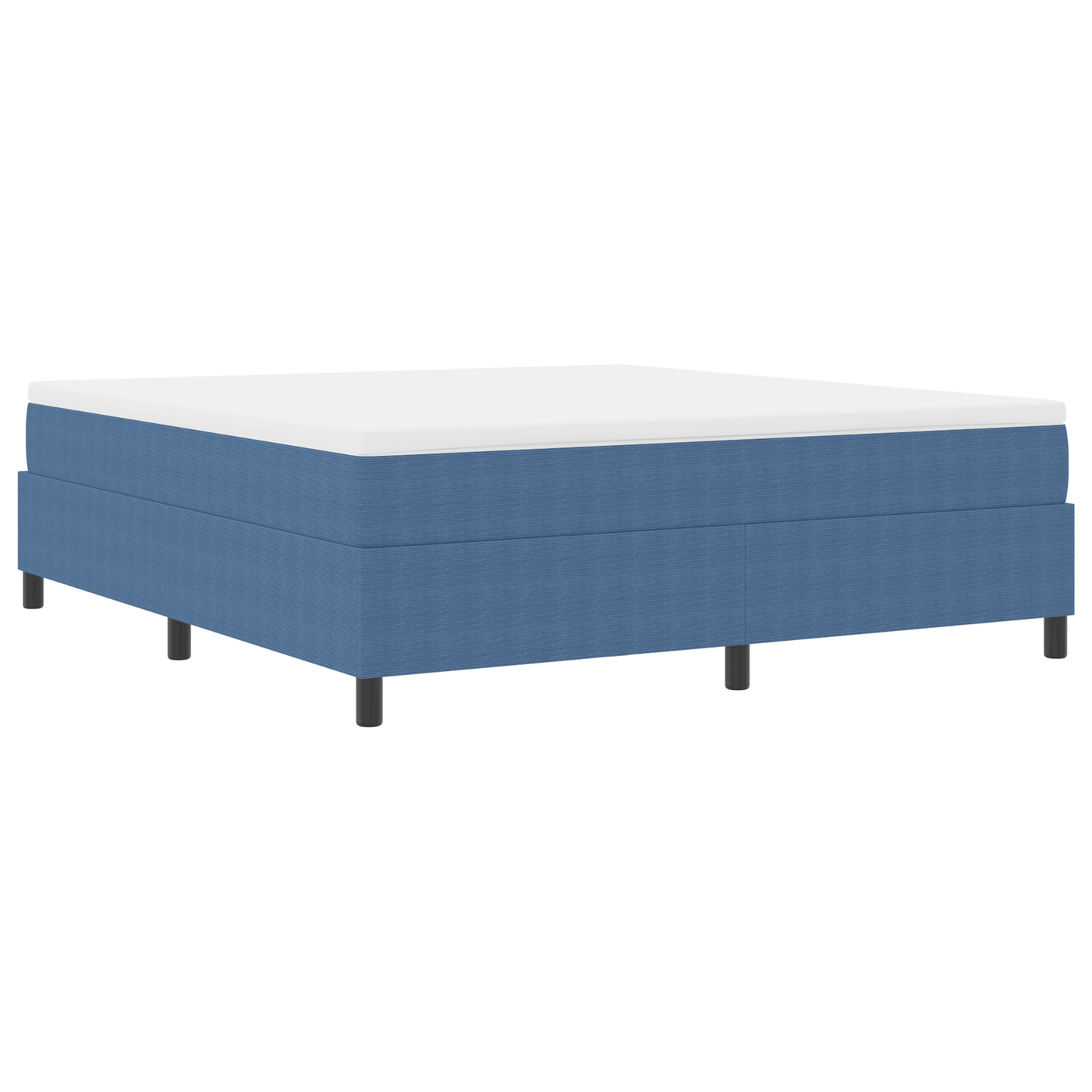 Box Spring Seng Blå 180 X 200 Cm Corduroy Stof