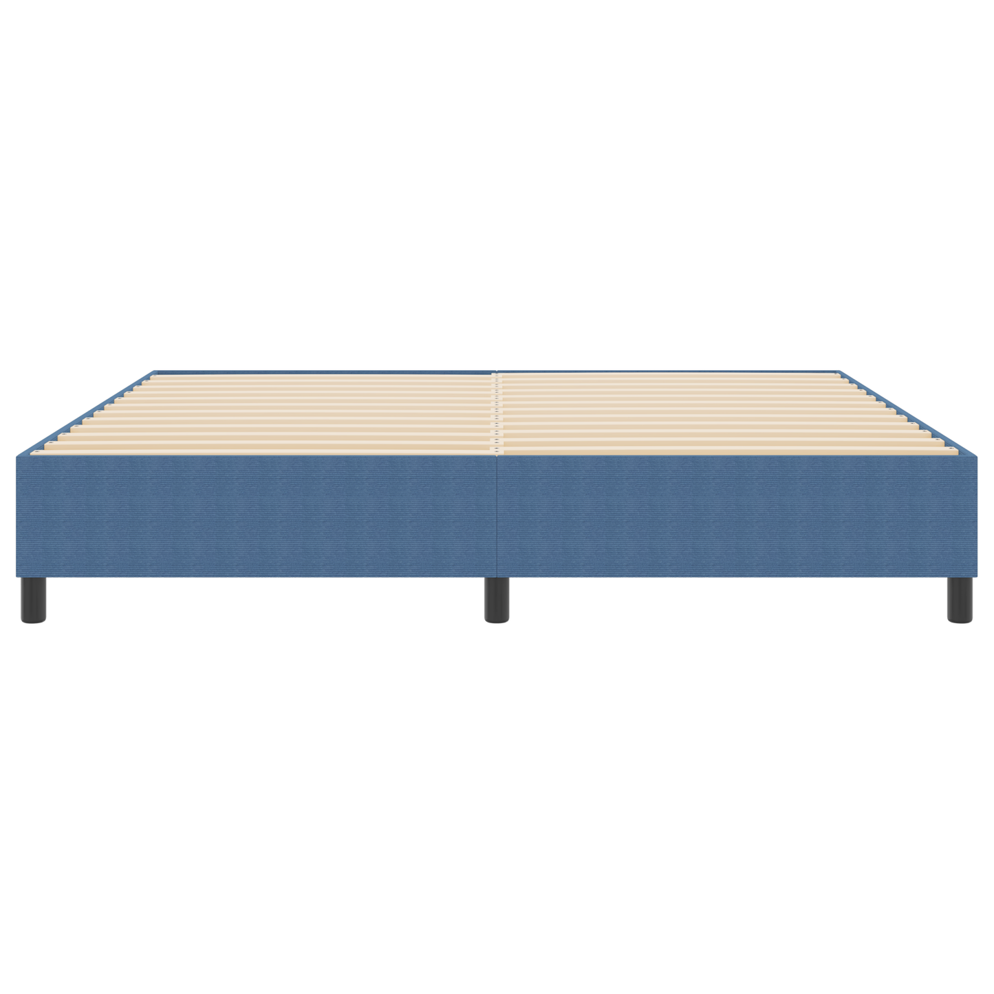 Box Spring Seng Blå 200 X 200 Cm Corduroy Stof