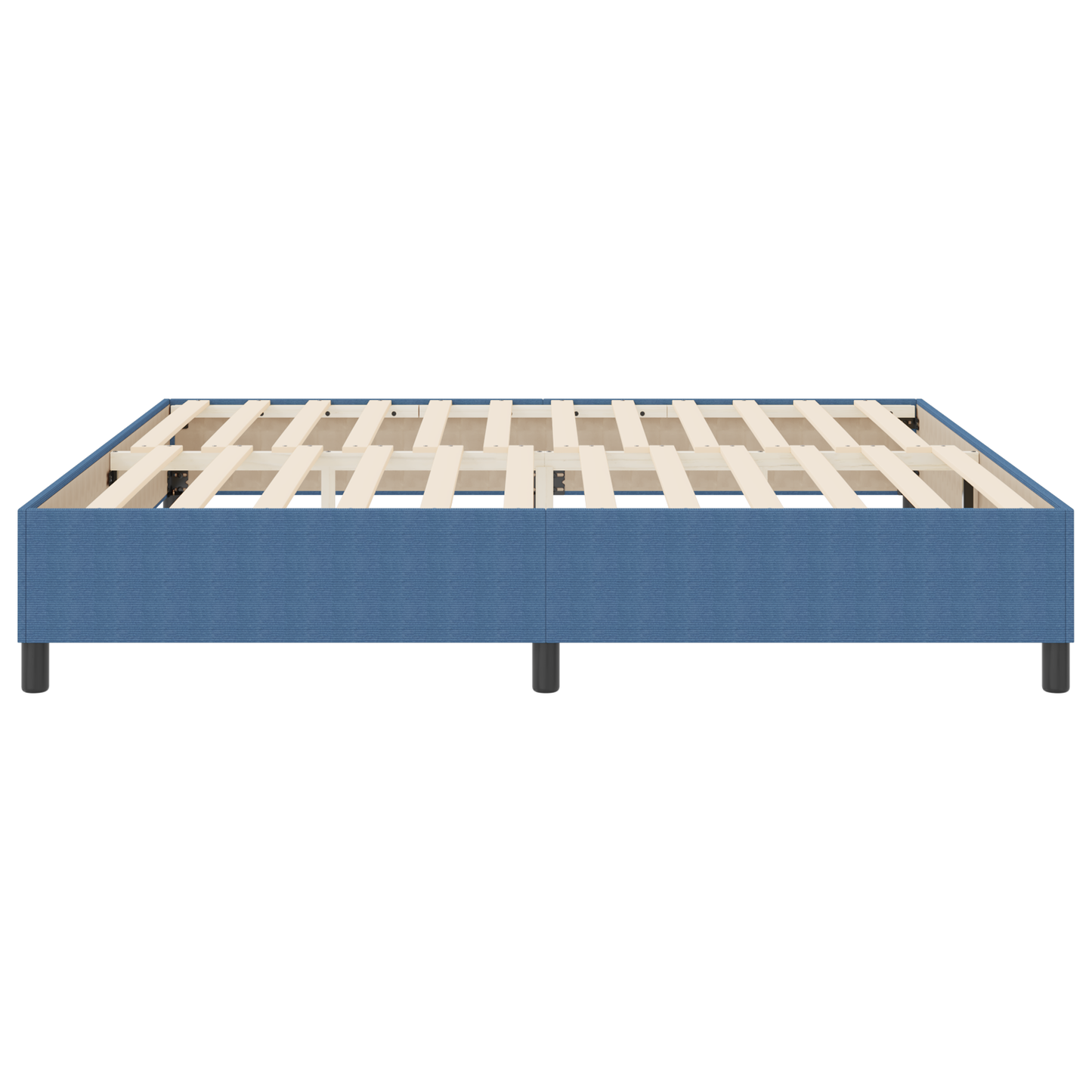 Box Spring Seng Blå 200 X 200 Cm Corduroy Stof