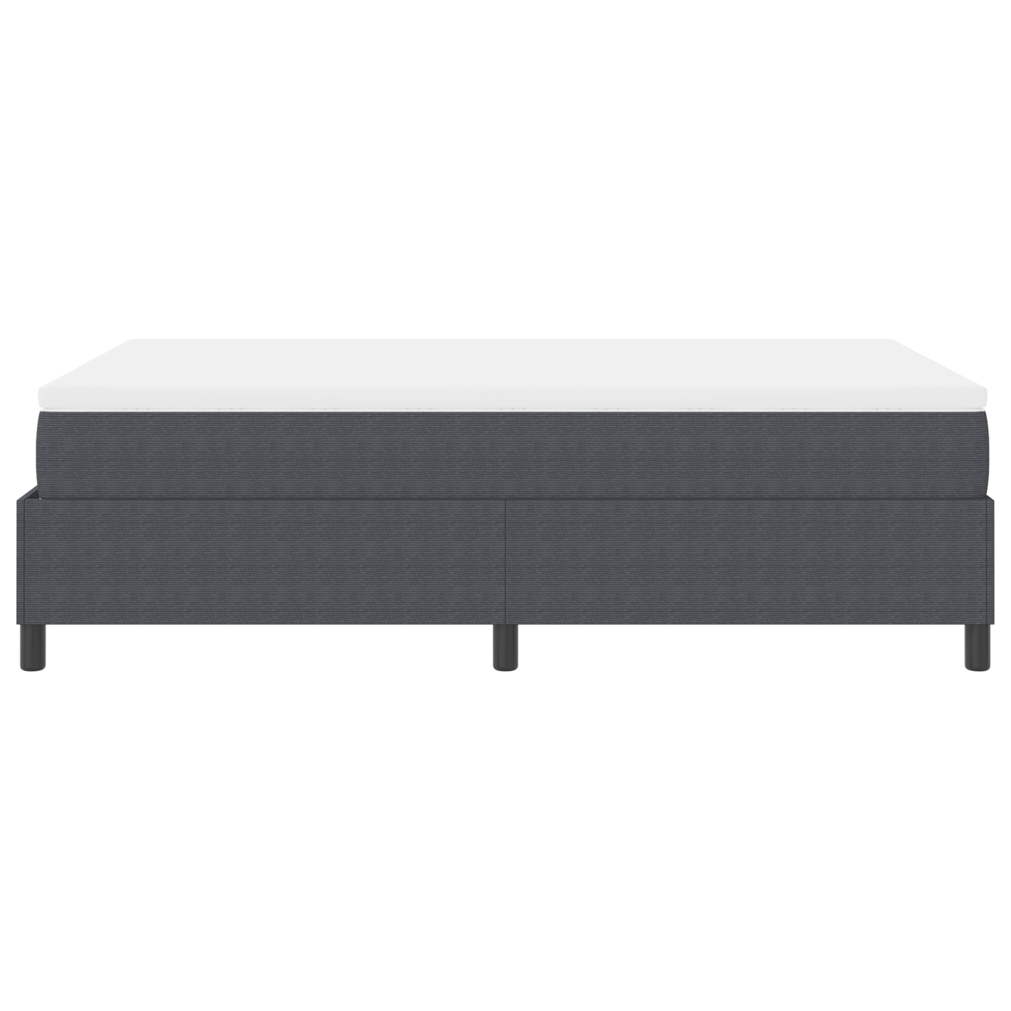 Boxspring Seng med Madras – Mørkegrå, 120 X 200 Cm, Corduroy Stof - billede 8
