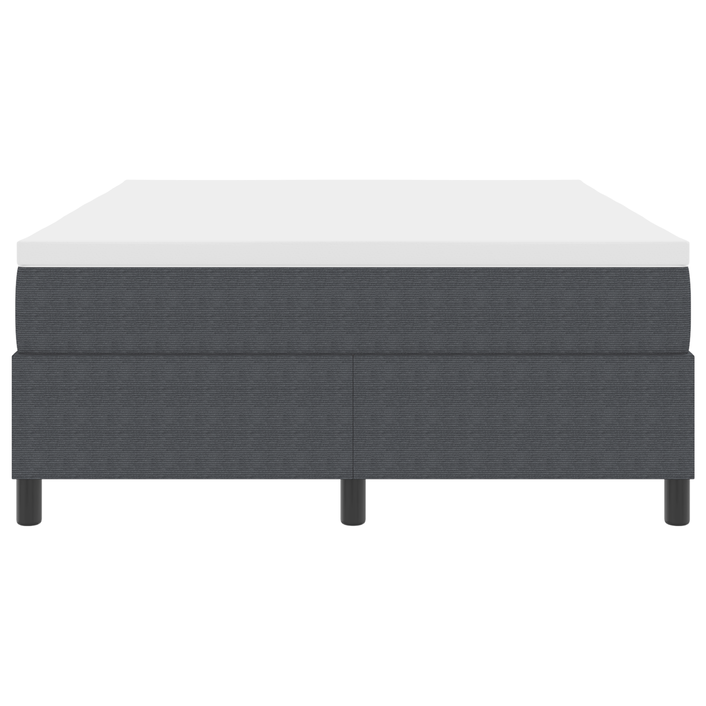 Box Spring Seng med Madras i Mørkegrå, 140 X 200 Cm, Corduroy Stof - billede 7