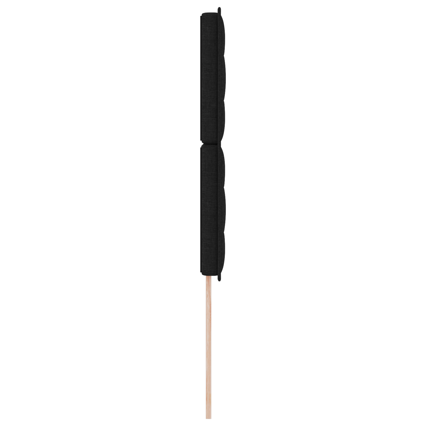 Sengegavl Linjes Design Sort 100 Cm Stof