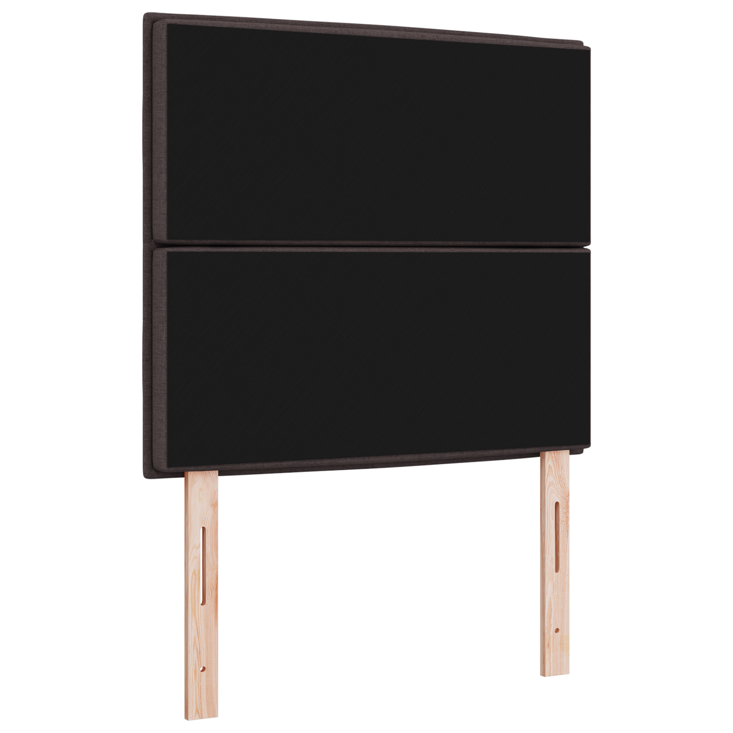 Sengegavl Linjes Design Mørkebrun 100 Cm Stof