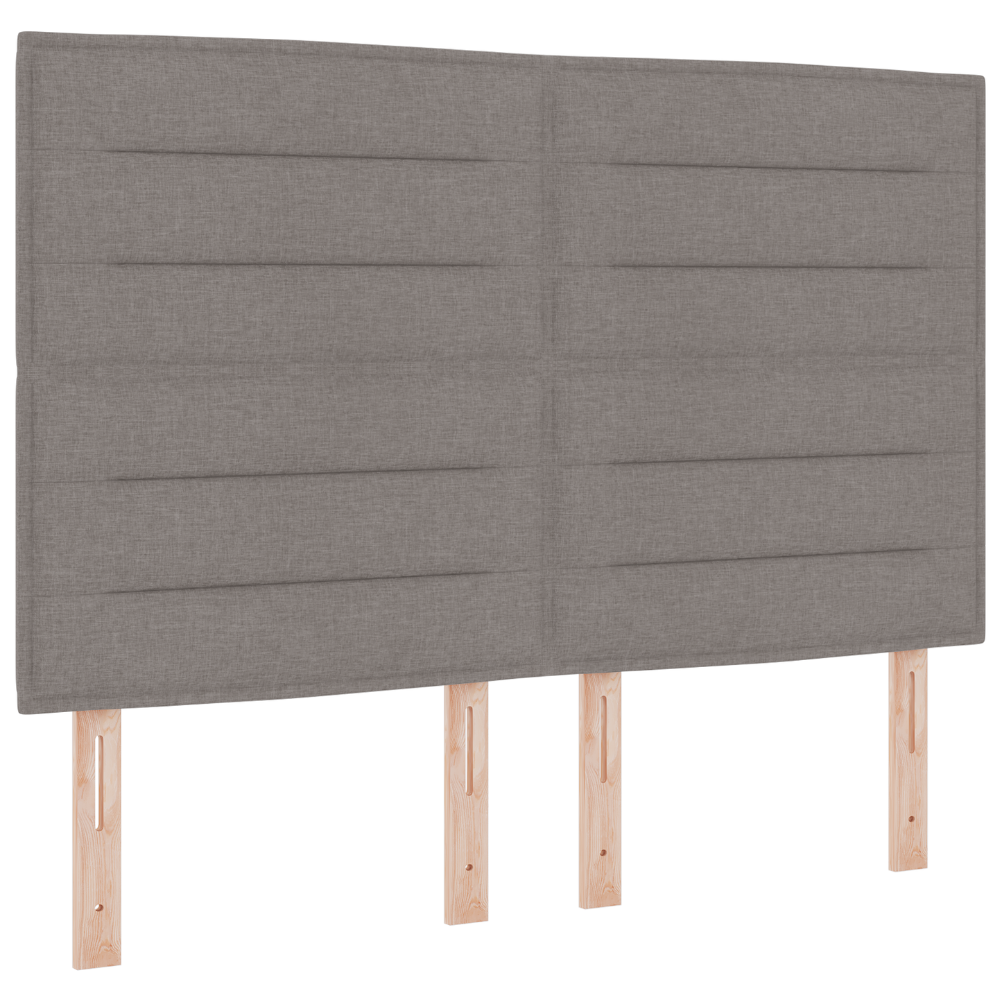 Sengegavl Linjer Design Taupe 160 Cm Stof