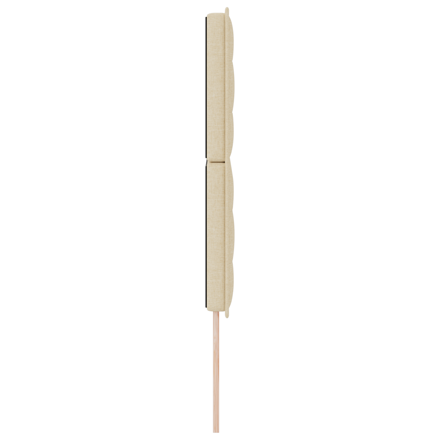Sengegavl Linjer Design Creme 160 Cm Stof