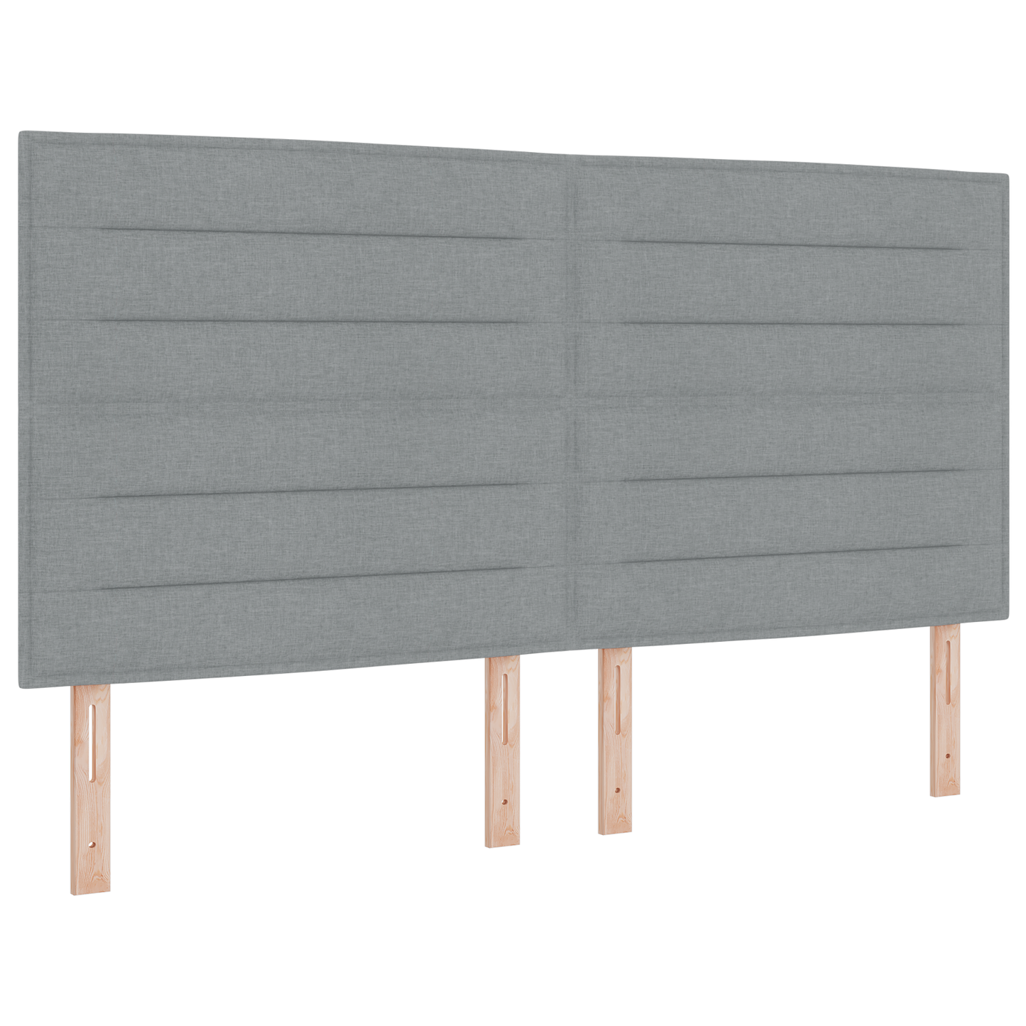 Sengegavl Linjer Design Lysegrå 180 Cm Stof