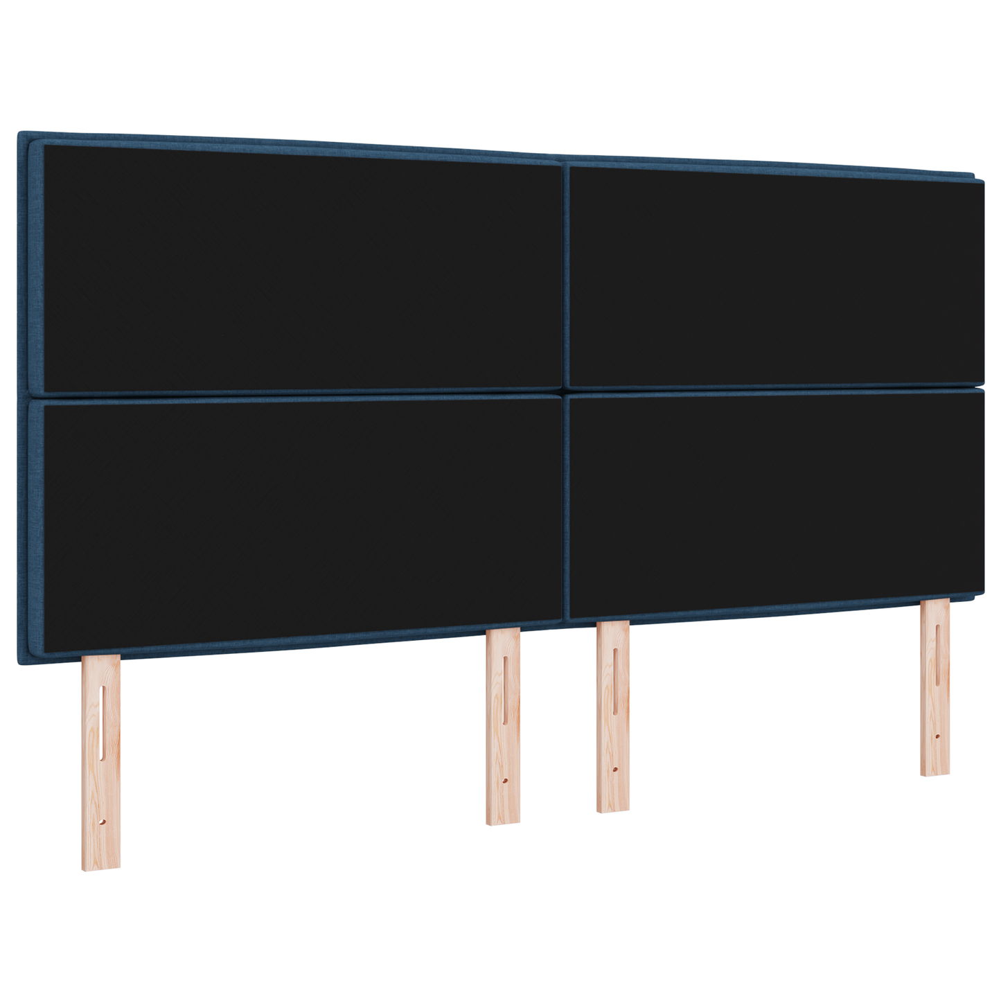 Sengegavl Linjer Design Blå 180 Cm Stof