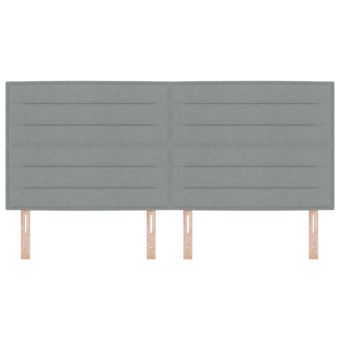 Sengegavl Linjer Design Lysegrå 200 Cm Stof