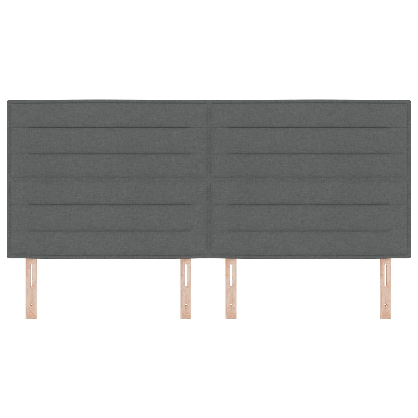 Sengegavl Linje Design Mørkegrå 200 Cm Stof