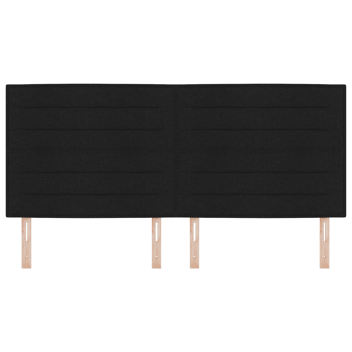 Sengegavl Linjer Design Sort 200 Cm Stof