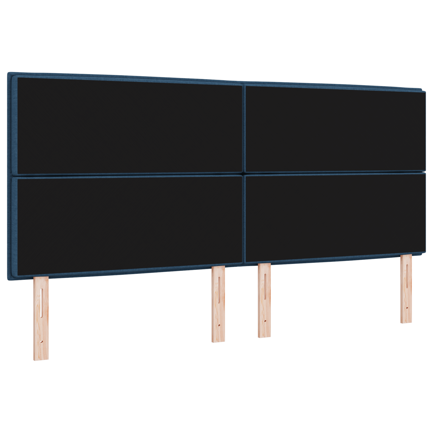 Sengegavl Linjer Design Blå 200 Cm Stof
