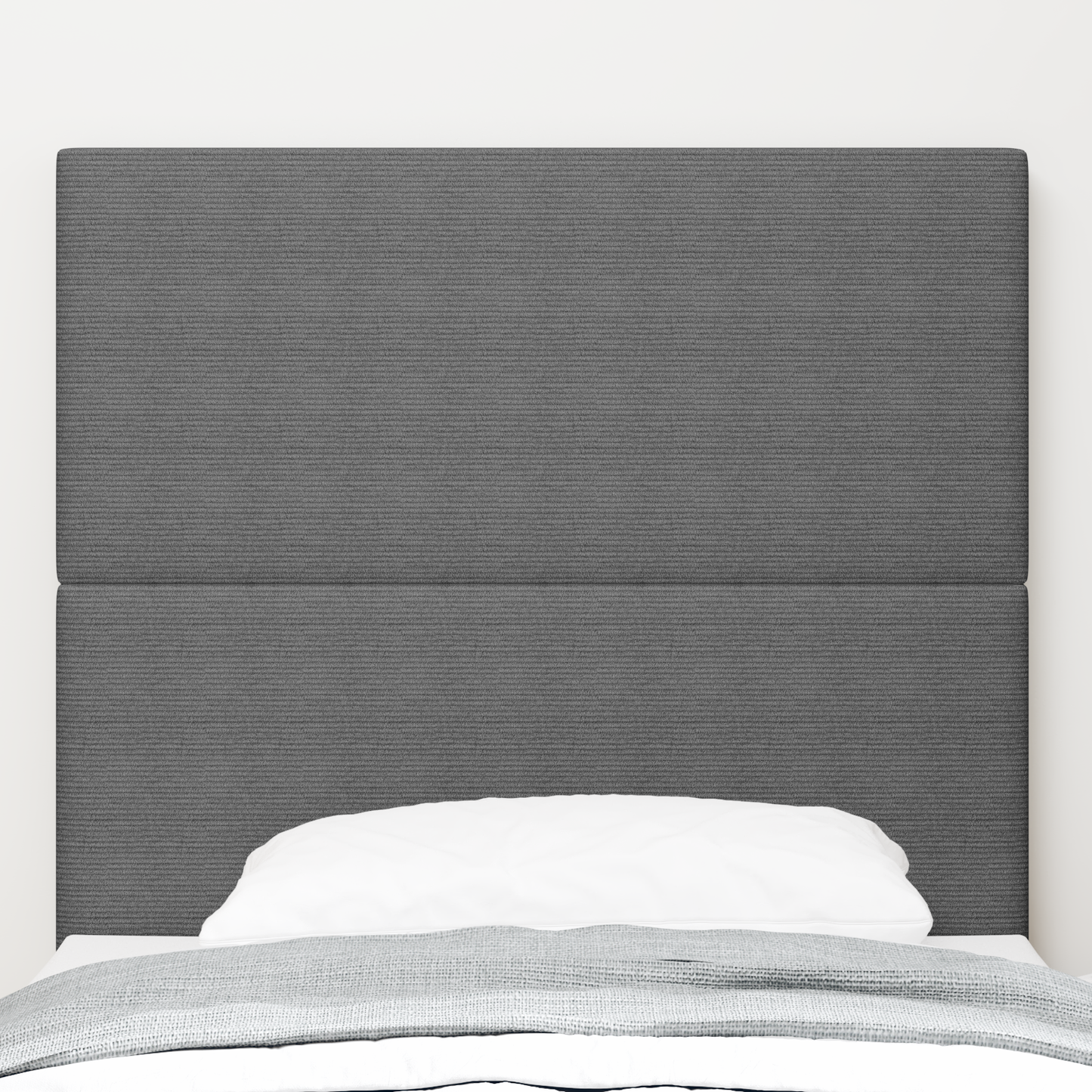 Sengegavl Enkel Design Lysegrå 80 Cm Corduroy Stof