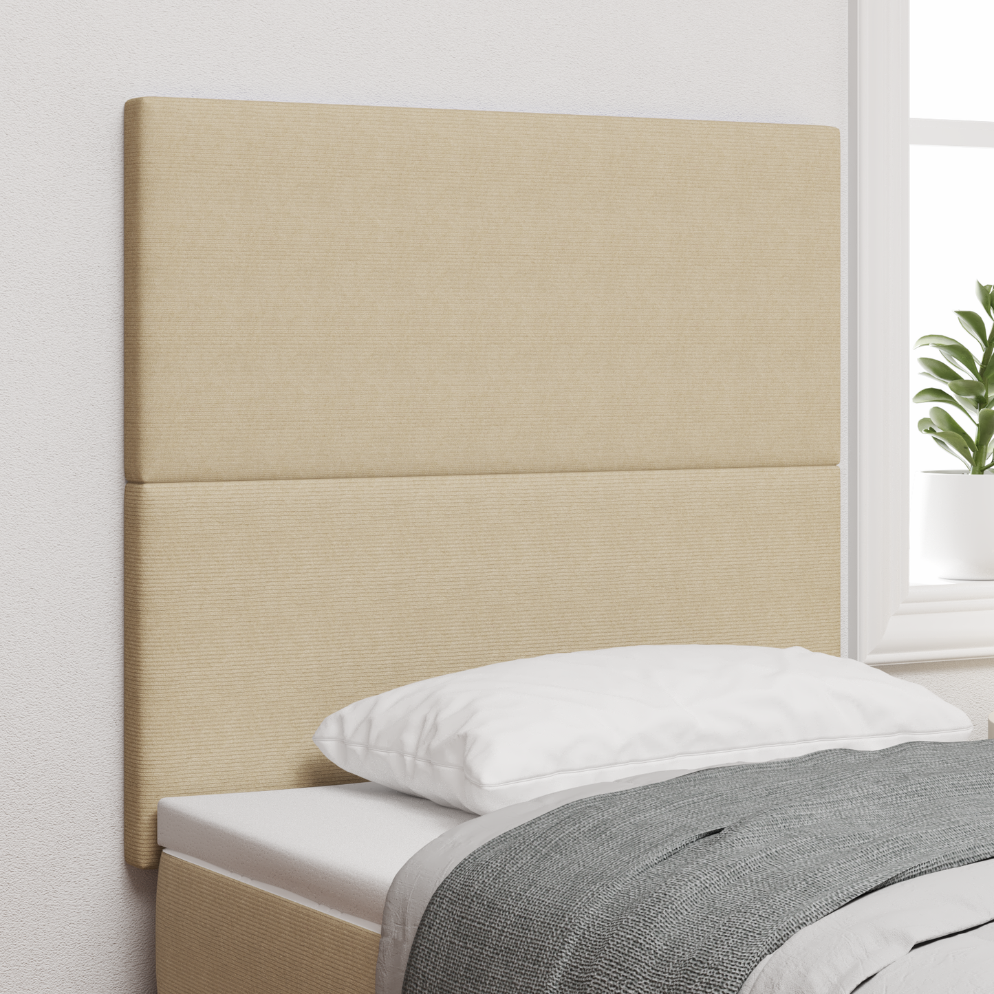 Senggavl Enkel Design Lys Grøn Grå 80 Cm Cordfløjl