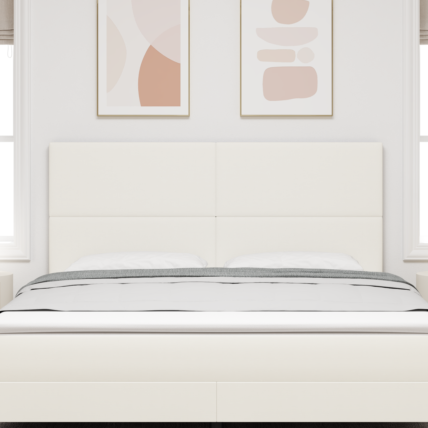 Senggavl Enkel Design Creme 180 Cm Cordfløjl
