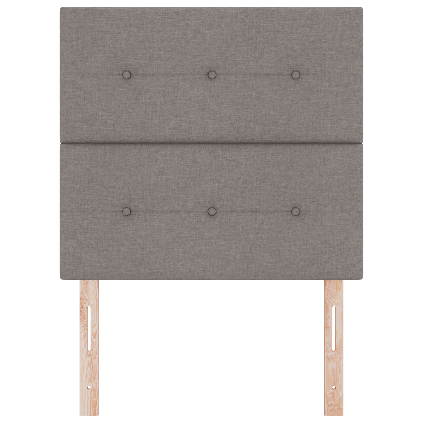 Sengegavl Med Knapper Taupe 90 Cm Stof